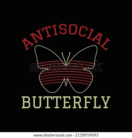 Butterfly T Shirt Design And Vector Illustration. 