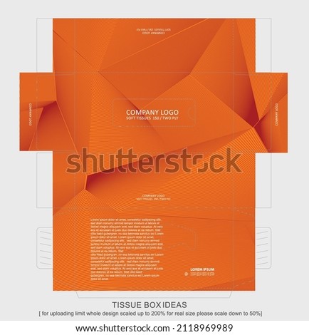 Blend lines pattern tissue box, template for business purpose. Place your text and logo and ready to go for print
