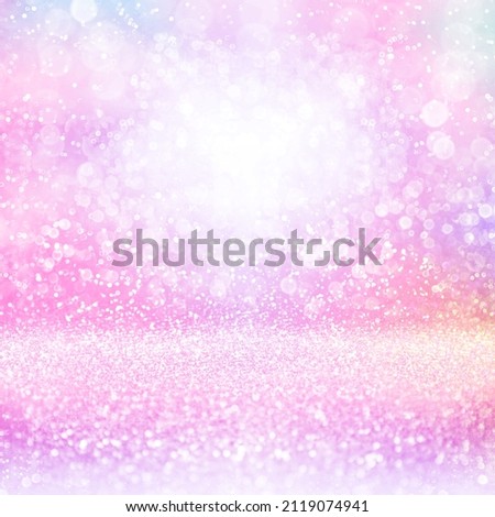 Cute abstract multicolor rainbow color pink glitter sparkle background for happy birthday party invite, princess little girl sequin, girly unicorn pony kid pattern or glittery children mermaid texture Royalty-Free Stock Photo #2119074941