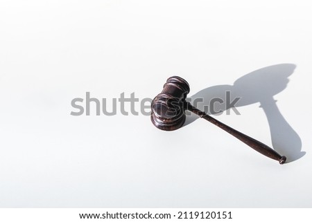 A photo of Judgement Gavel On White