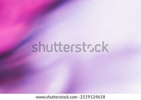 Blur glow overlay. Light flare. Bokeh radiance reflection. Defocused neon pink white purple color glare on abstract copy space background.