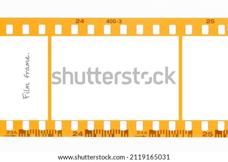 (35 mm.) film collections frame.With white space.film camera.white space	