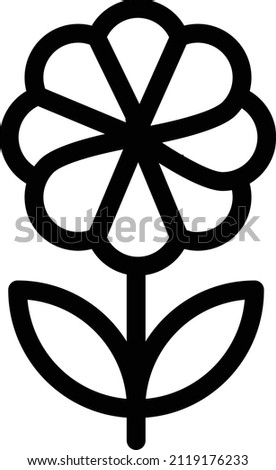 flower Vector illustration on a transparent background. Premium quality symbols. Stroke vector icon for concept and graphic design.