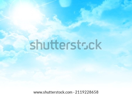 Sky clouds summer landscape background