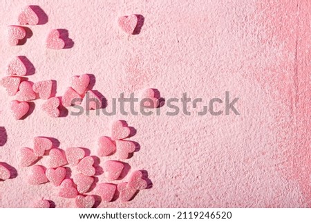 Valentines day background with sweet pink hearts, pink pattern for Valentines day