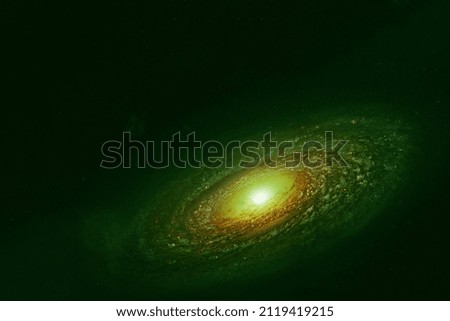 Beautiful green galaxy. Elements of this image were furnished by NASA. High quality photo