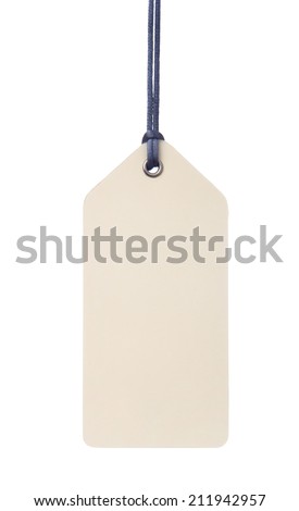 Hanging blank tag 