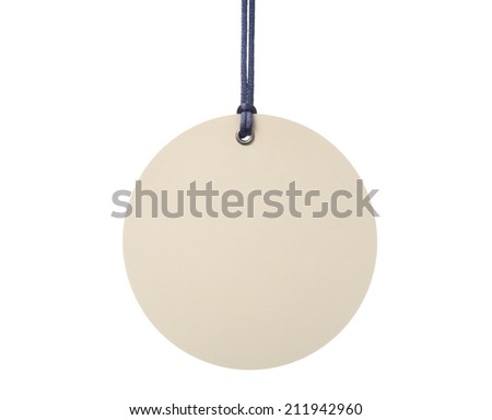 Hanging blank tag