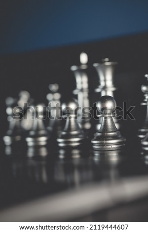 Matte photo of chess. Chess board game. Strategy ideas concept business futuristic graphic icon.
