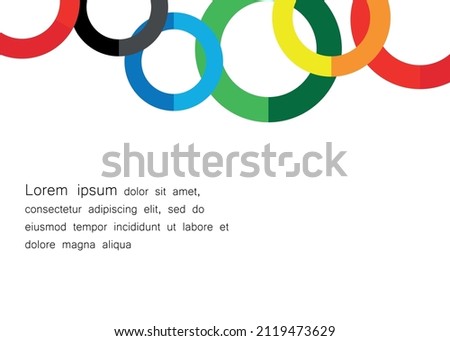 bright colored rings on a white background. Royalty-Free Stock Photo #2119473629