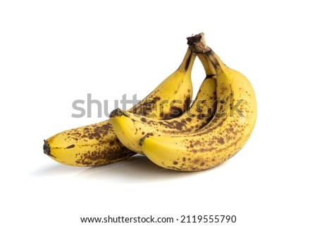 brown ripe bananas with white background Royalty-Free Stock Photo #2119555790