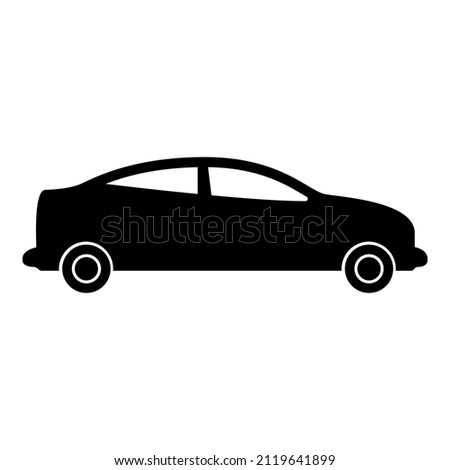 Car sedan icon black color vector illustration image flat style simple Royalty-Free Stock Photo #2119641899