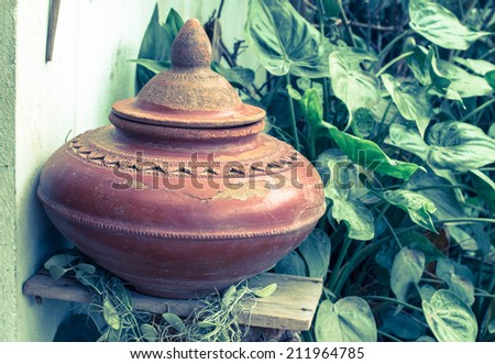 vintage Lanna clay pot