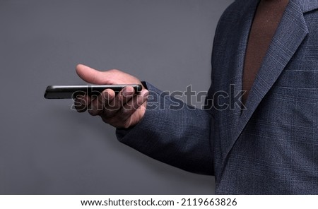 businessman making a phone call in the office stock photo