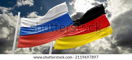 germany and russia relationship flag olaf scholz visit vladimir putin Royalty-Free Stock Photo #2119697897
