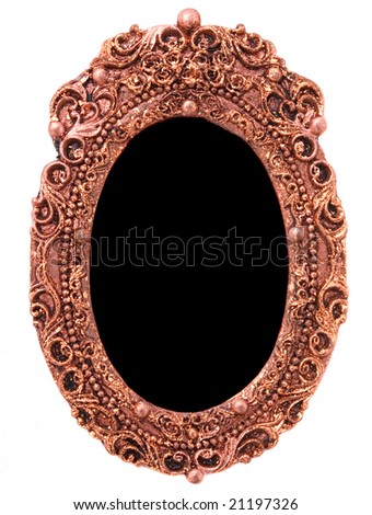 Antique oval  gold picture frame