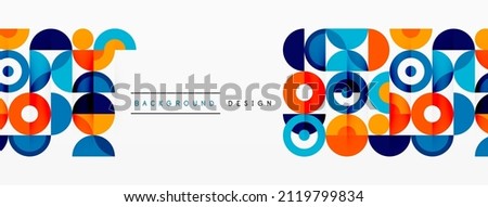 Colorful circle abstract background. Template for wallpaper, banner, presentation, background Royalty-Free Stock Photo #2119799834