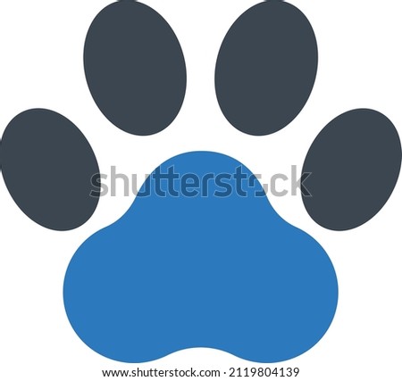 Paw Vector illustration on a transparent background.Premium quality symmbols.Glyphs vector icon for concept and graphic design.