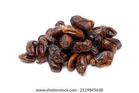 dried dates isolated on white background
