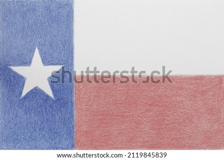 Texas state flag. Patriotic textured background, wallpaper or backdrop. Symbol of one of the American states. Pale Lone Star State