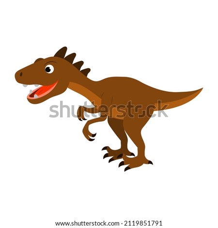 cute cartoon baby dinosaur. vector isolated on a white background