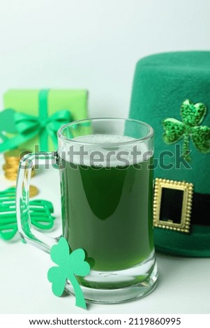 Different accessories for St.Patrick's Day, close up