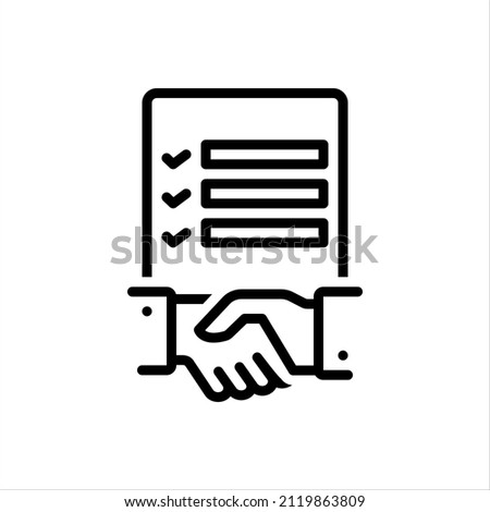Vector line icon for tender Royalty-Free Stock Photo #2119863809