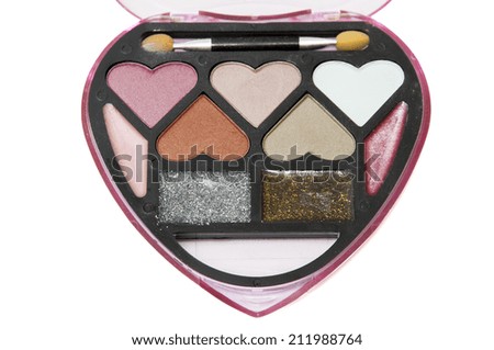 makeup kit on a white background