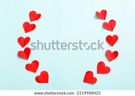 Little heart with copy space frame. Valentine day concept.