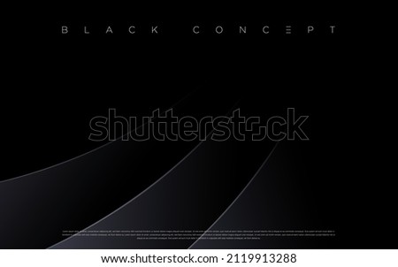 Black premium abstract background with luxury dark lines and darkness geometric shapes. Modern exclusive background for poster, banner, wallpaper and futuristic design concepts. Vector EPS
 Royalty-Free Stock Photo #2119913288