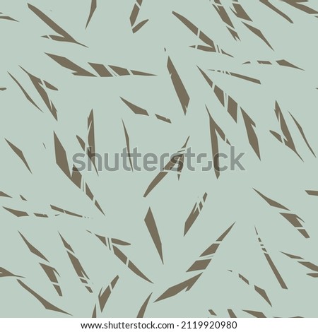 seamless abstract brown vector leaf pattern on green background