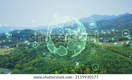 Environmental technology concept. Sustainable development goals. SDGs. Natural power. Royalty-Free Stock Photo #2119930577