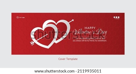 Happy valentine's day cover page template.