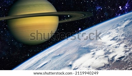 Earth orbit. Universe. Abstract science backgrounds. NASA imagery used