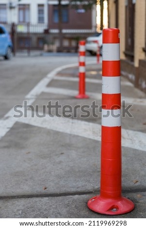 orange traffic cone, parking is prohibited,