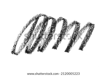 Cosmetic eye pencil stroke on white background - Image 