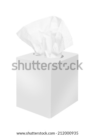 Napkin box isolated on white background Royalty-Free Stock Photo #212000935