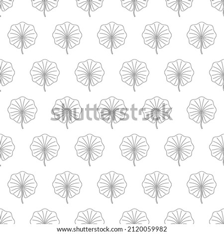 water lily leaf vector seamless pattern. Tropical leaves flat botanical background