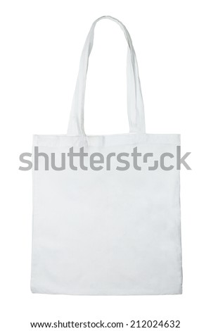 Fabric bag isolated on white background Royalty-Free Stock Photo #212024632