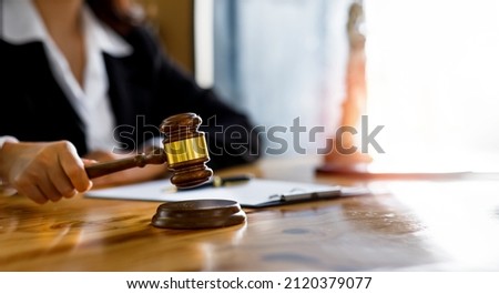 Law and justice symbols, Judge gavel with Justice  Law and Legal services justice concepts 