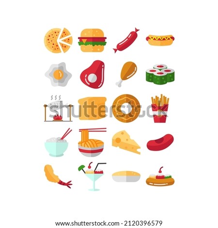 This is a simple set of food icons ready to use for your design projects