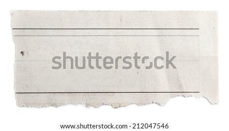 Piece of torn paper on plain background  Royalty-Free Stock Photo #212047546