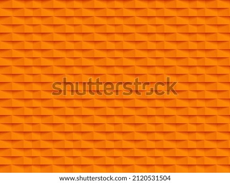 Orange wall with geometric pattern. Abstract background. 