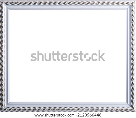 classical vintage wooden frame with copy space without passe-partout isolated inside