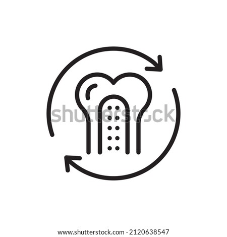 Bone marrow color line icon. Isolated vector element. Outline pictogram for web page, mobile app, promo Royalty-Free Stock Photo #2120638547