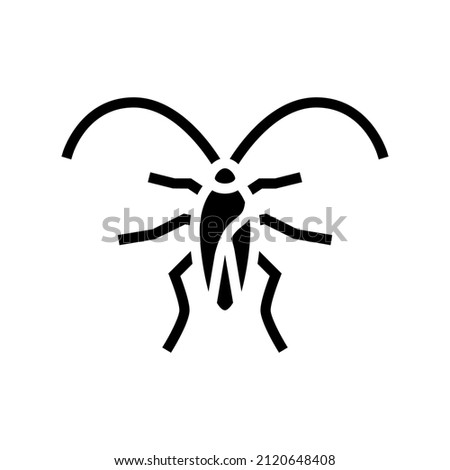 cockroach insect glyph icon vector. cockroach insect sign. isolated contour symbol black illustration