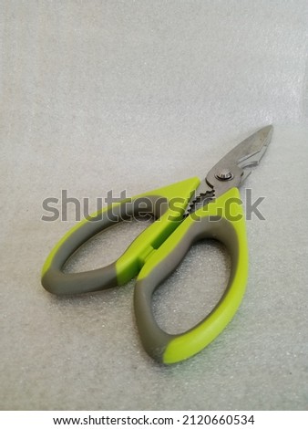 Large dressmaking or tailoring scissors, isolated - big scissors for big cuts