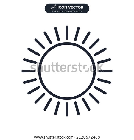 Sun icon symbol template for graphic and web design collection logo vector illustration
