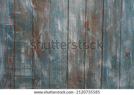 Dark wood floor, background for the desktop, for the site and other uses. Vintage blue wood background texture. Old painted wood wall