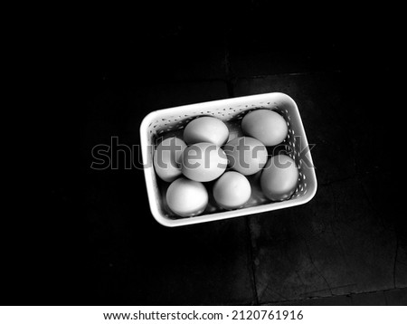 Salted duck egg images, in the table